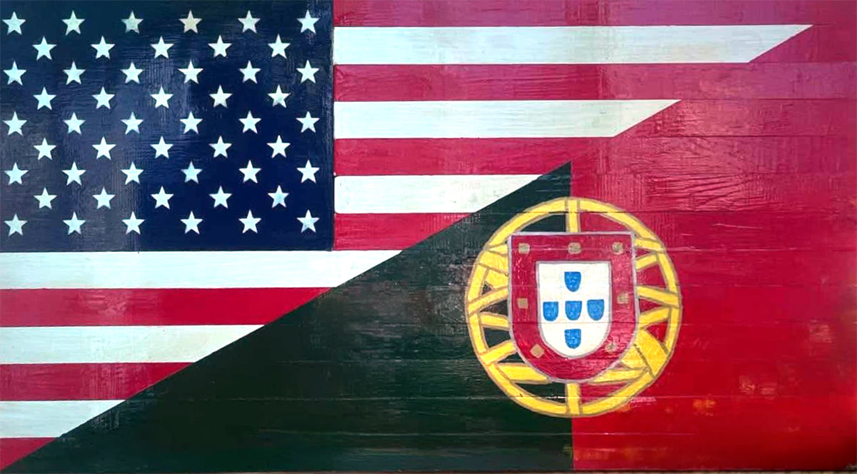 Portugal and USA flag