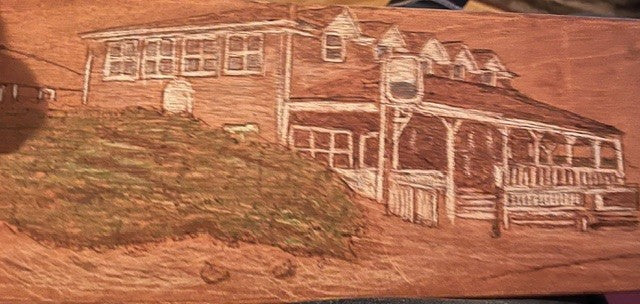 Block Island Wood-Burned Sign