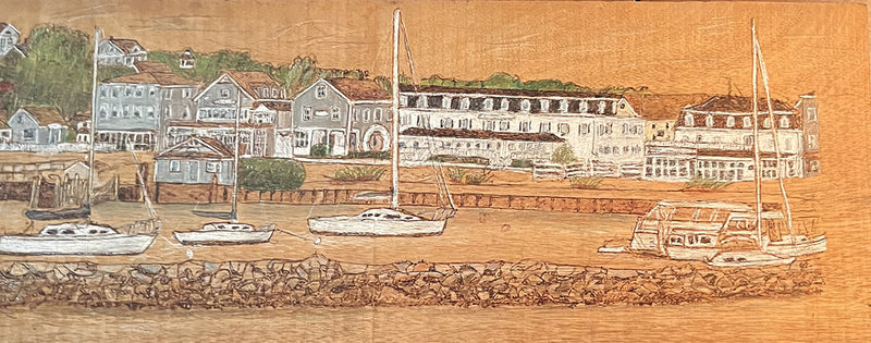 Behind the Breakwater offers a meticulously crafted view of Block Island's New Harbor