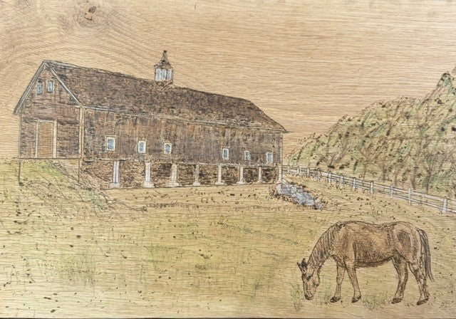 Random Horse in front of McLoon Barn