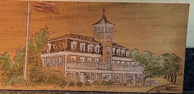 Block Island Wood-Burned Sign