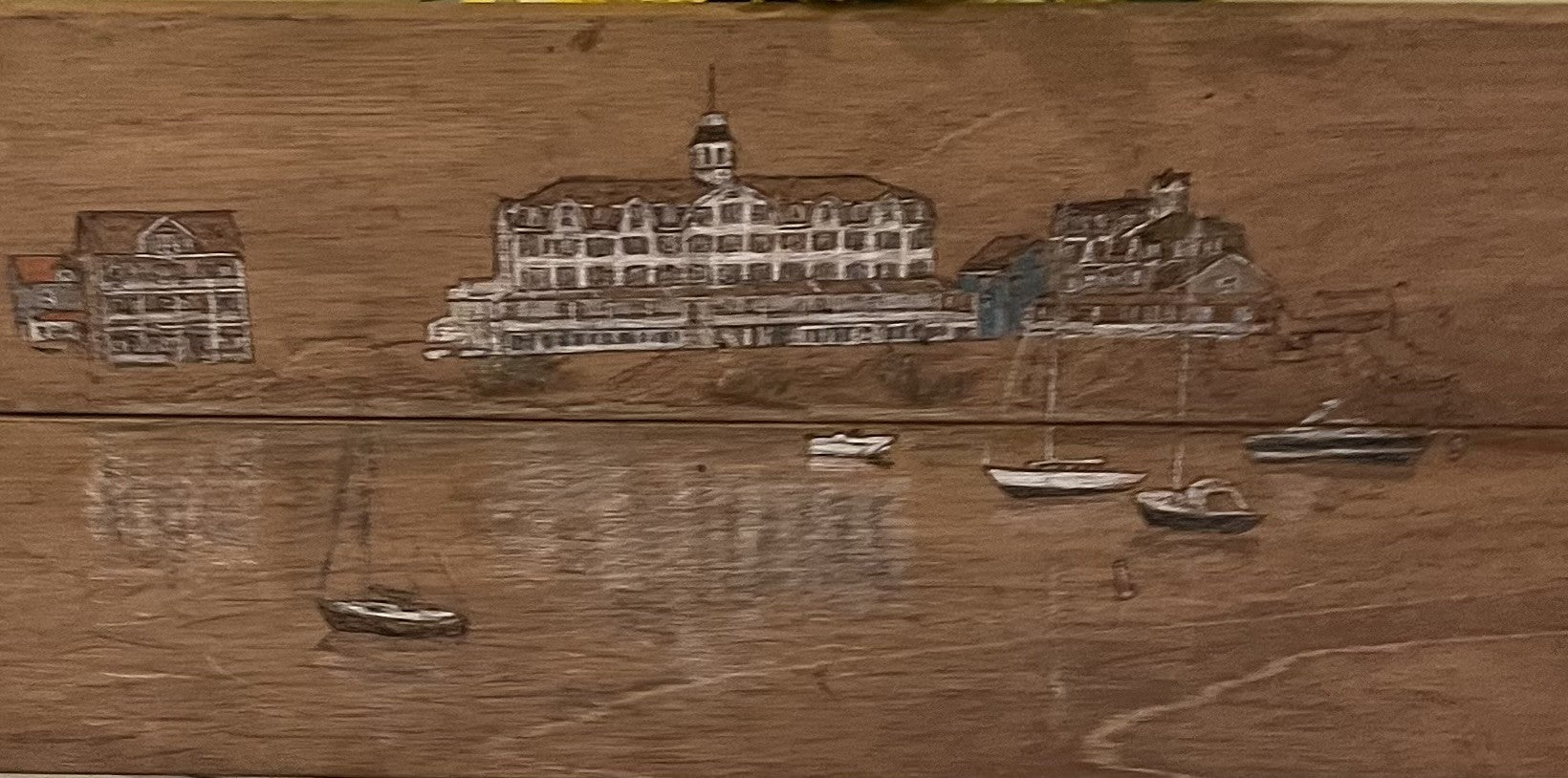 Block Island Wood-Burned Sign