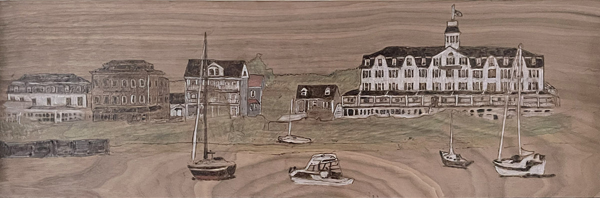 Waters edge Old Harbor and National Hotel